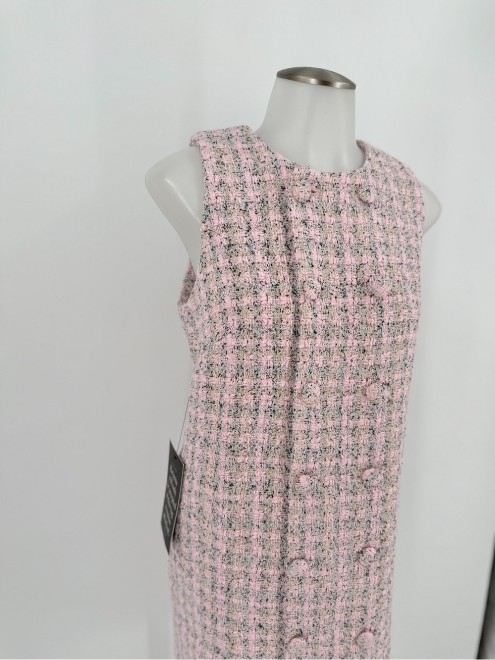 Tuckernuck Pink Tweed Sleeveless Shift Dress - Picture 4 of 9